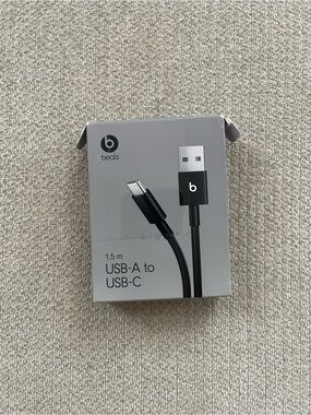 Beats by Dre Black USB-A to USB-C Braided Cable (1.5m)